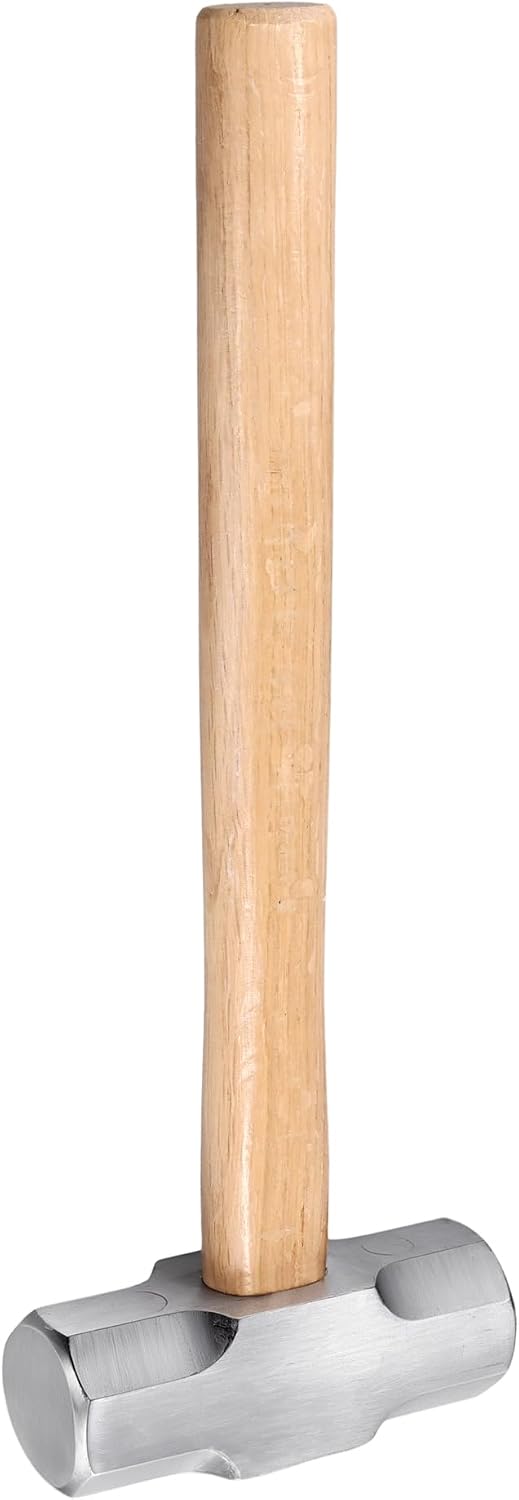 2 Pcs 4 LB Sledge Hammer with Wood Handle, Small Club Lump Hammer for Gardening, Camping, Building