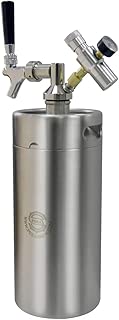 PERA Beer Mini Kegs 128 OZ for Craft beer Dispenser CO2 regulator with beer faucet taps - coolthings.us