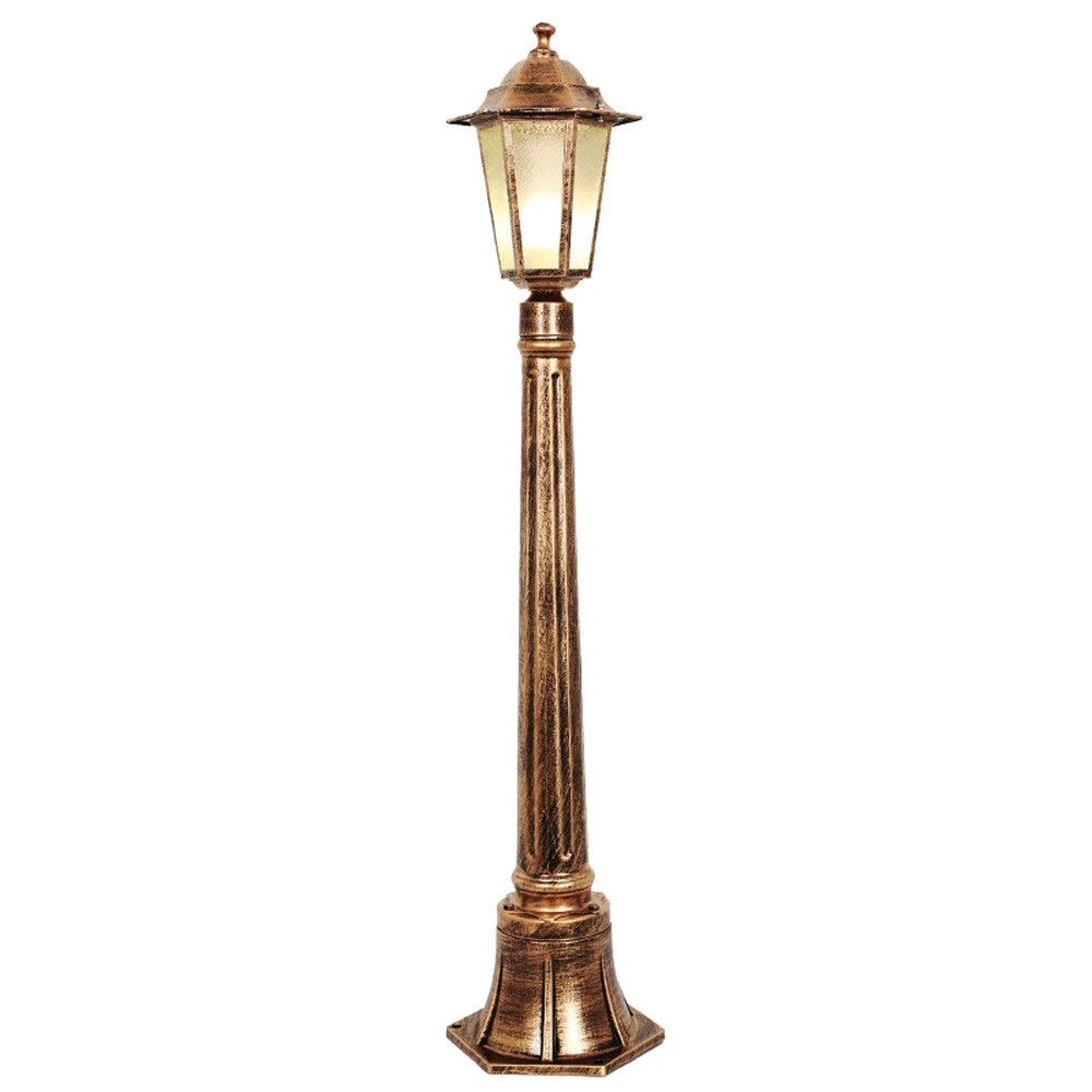 QUSYZD Lamp Post Lights Outdoor, Lamp Post Lights, Creative Vintage Outdoor Post Light for with Pier Mount for Deck Patio Entryway Garden Décor Lights Outdoor Street,Bronze-2.1m