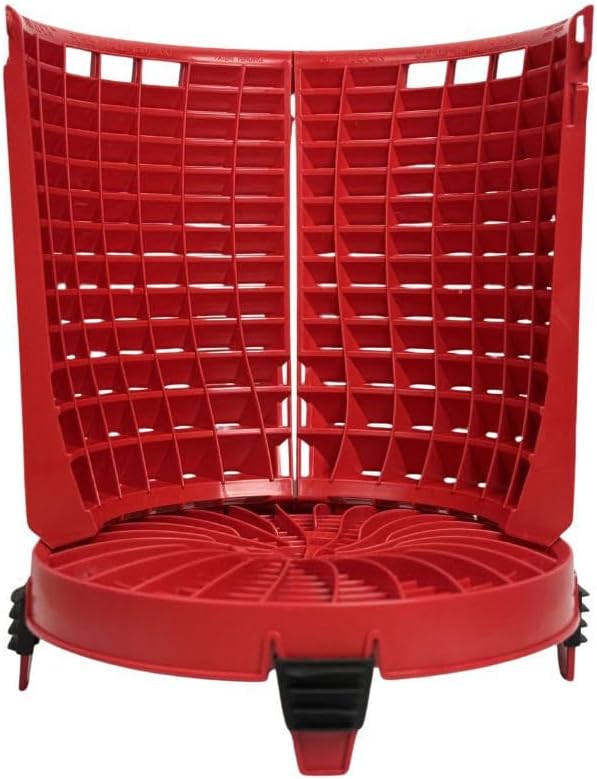 Detail Guardz Scrub Wall Bundle – Bucket Insert Car Wash Grit Guard System for Wash Mitts, Wheel Brushes & Microfiber, Traps Dirt Below for Cleaner Wash Water - Dirt Lock (Red) & Scrub Wall (Red)