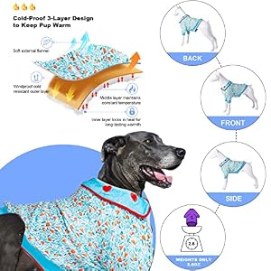 LovinPet Dog Coat Extra Large - Soft Flannel Warm Dog Winter Coat, Updated Skin-Friendly Fabric Sweet Packed Floral White/Turquoise Prints Dog Clothing for Autumn and Winter,white LovinPet Dog Coat Extra Large – Soft Flannel Warm Dog Winter Coat, Updated Skin-Friendly Fabric Sweet Packed Floral White/Turquoise Prints Dog Clothing for Autumn and Winter,white