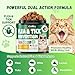 Flea and Tick Prevention for Cats – 500 Crunchy & Creamy Chews, Cat Flea Chewables with Skin & Coat Support – Oral Supplement for All Breeds & Ages – Natural Chicken Flavor