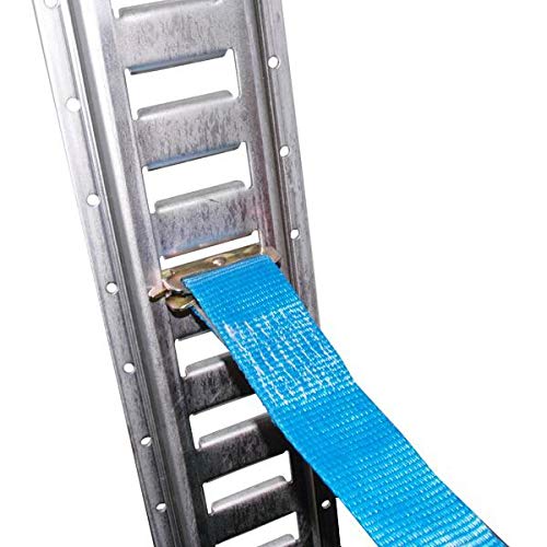 4 x Spanngurt/Zurrgurt, LC 750/1500 daN, 5 m, 50 mm, 2-teilig mit Ratsche, Beschlag für Kombi-Zurrschiene Schlitz Anker