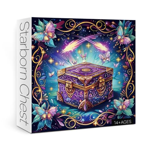 Fantasy Butterfly Puzzle for Adults 1000 Pieces, Magic Gradient Star Jigsaw Puzzle, Mystic Purple Puzzle as Home Wall Decor