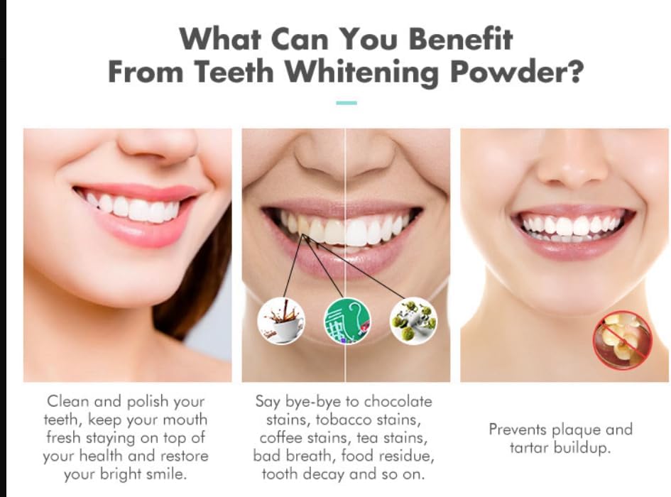 HLP Doctor Choice Teeth Whitening Powder with Active Leaf Oil - Natural Stain Remove Tooth Powder for Sensitive & Freshens Breath with Taste of Mint Teeth Polisher Your Path to Brighter Smile
