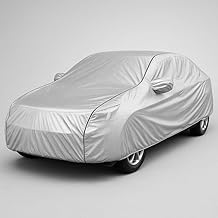 Car Body Cover for Maruti Suzuki S-Cross | 120 GSM Fabric Triple Layer Stitching | Elastic and Piping on All Side | Scratch Water Heat Dust Resistant Non Woven Body Cover for Cars