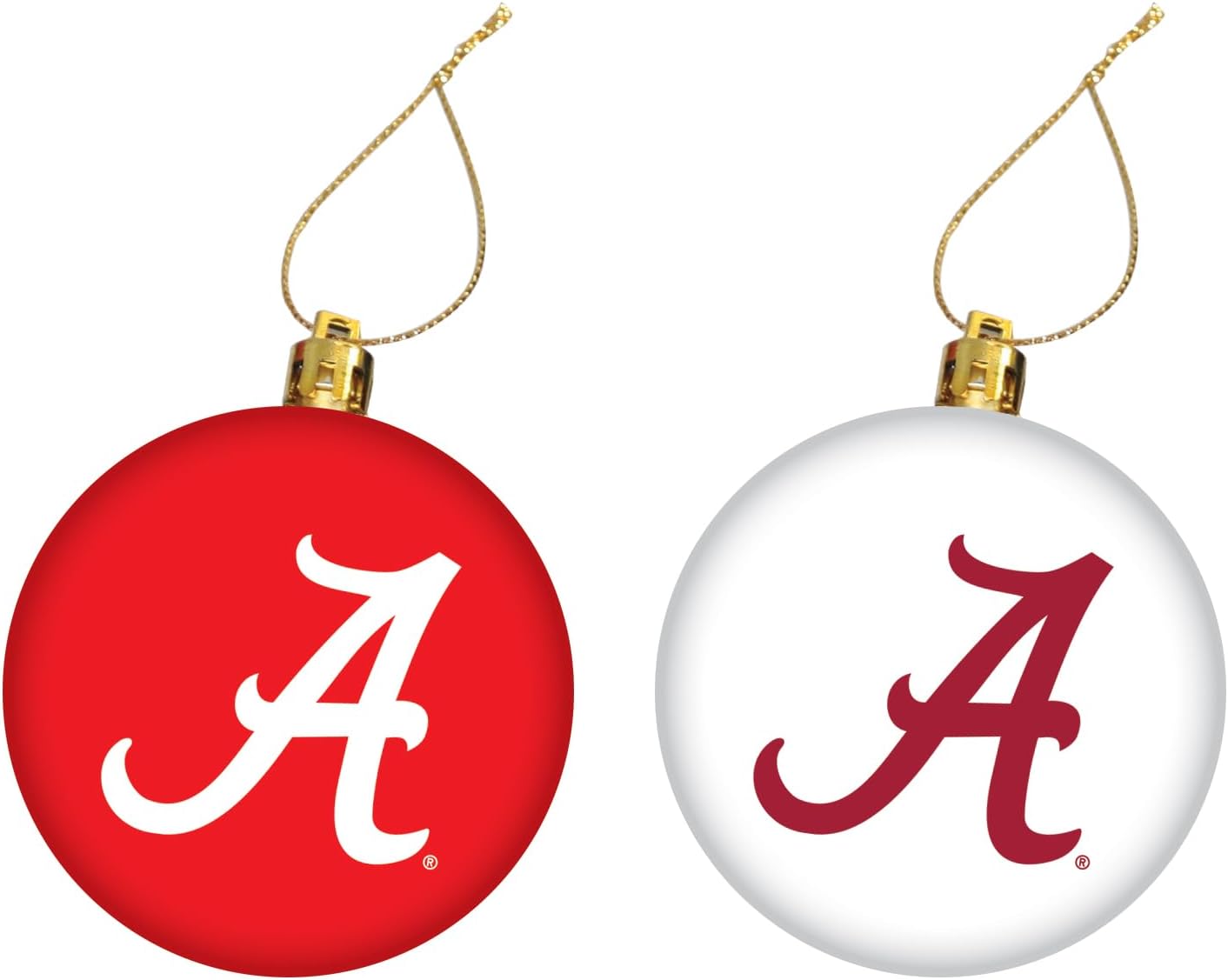 University of Alabama 2-Pack Holiday Christmas Ornament
