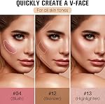 16 Couleurs Contour Palette maquillage - Blush Highlighters Bronzer Powder Tous en un seul Maquillage Palettes Contour Kit - Face Cosmétiques Cadeaux pour Femmes Beauté pour Festivals (SET1)