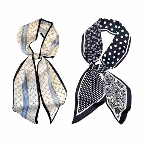 LETSPOT Head Scarf Neck Hair Scarves for Women, Silk Bag
