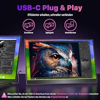 cocopar Portable Monitor 15.6 Zoll 4K UHD 145% sRGB Mobiler Bildschirm Lautsprecher HDMI USB-C Tragbarer Monitor für Laptop MacBoo Surface PC Xbox PS4/5, VESA montierbar mit Integrierter Ständer – Ansicht 2