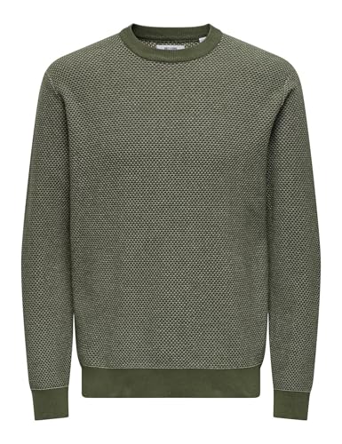 Structure Crew Knit Homme pull homme col rond vêtements automne hiver