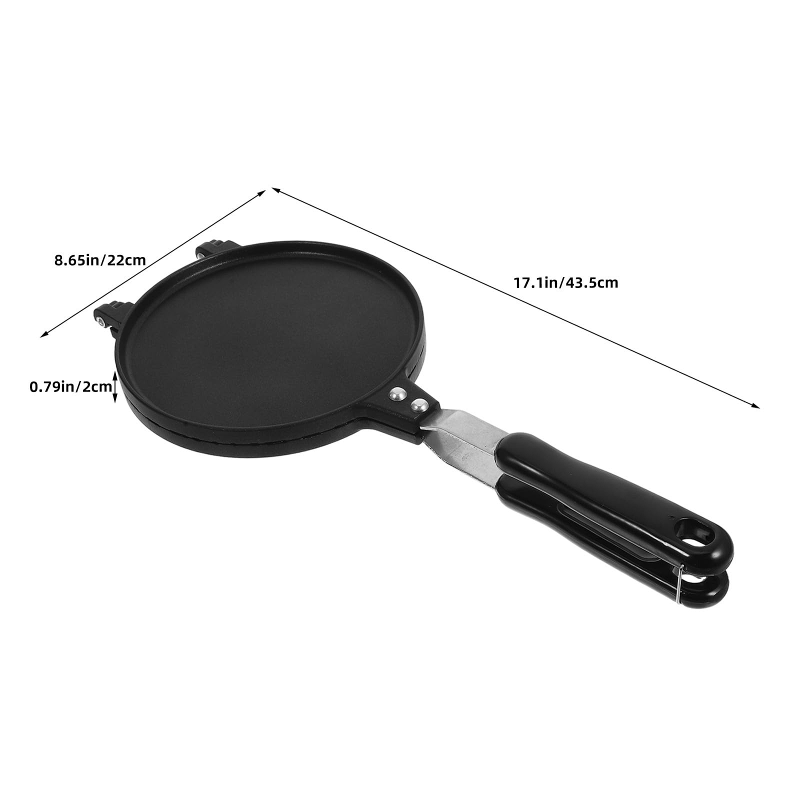 ibasenice Piastra per waffle a doppia faccia antiaderente, stampo per waffle, piastra per involtini primavera, padella fai da te per gelato, pancake, coni, omelette e dessert, ideale per la cucina di