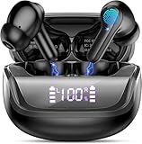 2026 Nuovo Cuffie Bluetooth 5.4, Auricolari Bluetooth Stereo HiFi, 45 Ore Cuffiette In Ear con 4 ENC Cancellazione Rumore Mics, Cuffiette Touch Control/LED Display, IP7 Impermeabili Cuffie Senza Fili