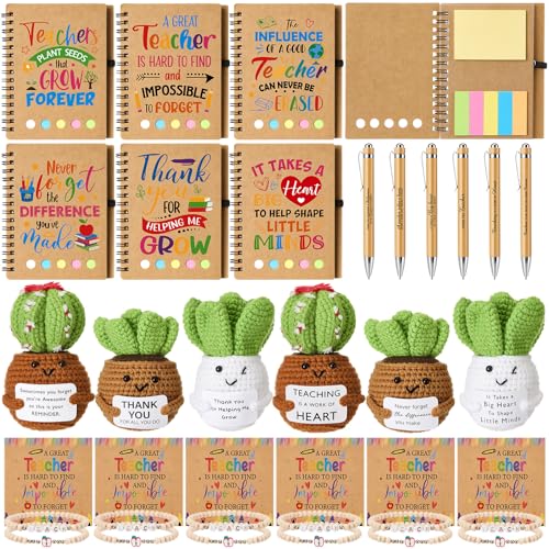 Cadeaux enseignant fin d'année avec stylos et carnets à spirale en classe