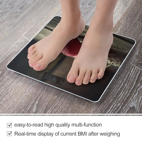 Balanza digital para baño con pantalla LCD y vidrio templado miniatura 5