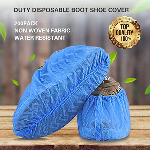 X-Large Shoe Covers Disposable 200 Pack (100 Pairs),Fit Shoe Sizes to Men's 13, Non-Slip, Durable, Indoor