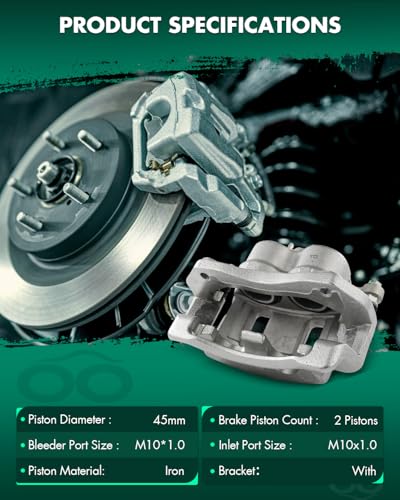 Image of SCITOO 19B3211 Front Left Disc Brake Caliper Assembly w /Bracket for Hyundai for Santa Fe 2007-2009 2013-2018,for Hyundai for Santa Fe XL 2013-2019
