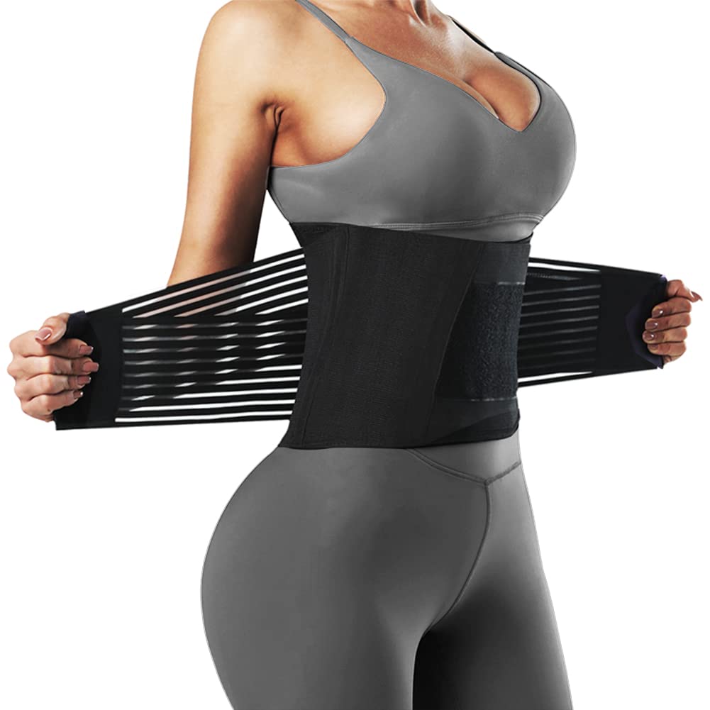 FEimaX Ceinture de Sudation Abdominale pour Femme Homme Ceinture Amincissante Sauna Gaine Ventre Plat Corset Minceur Serre Taille Soutien du Dos et Lombaire pour Fitness Sport