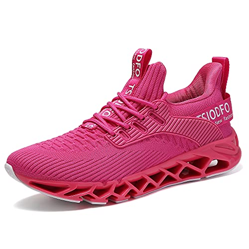 Skdoiul Tennis Shoes For Women Sneakers Size 11 Rose Red Casual Mesh Sport Walking Shoes Breathable Athletic Workout Running Sneakers #TOP1