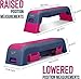 Yes4All Multifunctional Fitness Aerobic Step Platform/Aerobic Deck, Household Step Workout Bench for Home Gym (Hot Pink/Navy Blue)