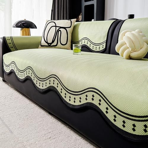 Genérico Manta Sofa Perro,Mantas Cubre Sofa Chaise Longue Grande 3 Plazas Mascotas Cubre Sofas Forros para Sofas Tipo L Funda para Sofá Cama，Green,110x300cm