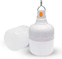 Luminária de Emergência Recarregável Com 35w Lampada em Led de à Prova D'águaAlta Potência Duração Contínua Até 8h 3 Modos de Iluminação Carregamento USB JOJOSEE Branco