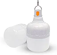 Luminária de Emergência Recarregável Com 35w Lampada em Led de à Prova D'águaAlta Potência Duração Contínua Até 8h 3 Modos de Iluminação Carregamento USB JOJOSEE Branco