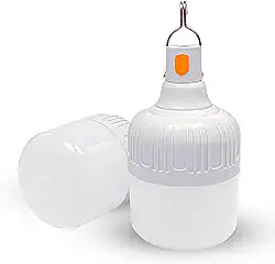 Luminária de Emergência Recarregável Com 35w Lampada em Led de à Prova D'águaAlta Potência Duração Contínua Até 8h 3 Modos de Iluminação Carregamento USB JOJOSEE Branco