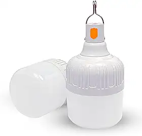 Luminária de Emergência Recarregável Com 35w Lampada em Led de à Prova D'águaAlta Potência Duração Contínua Até 8h 3 Modos de Iluminação Carregamento USB JOJOSEE Branco