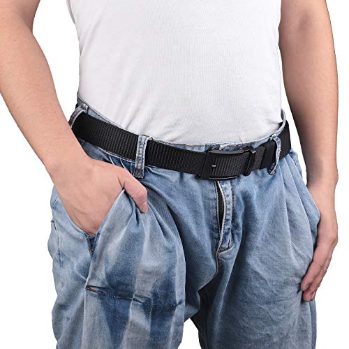 Sportmusies Adjustable Nylon Web Belts for Men Ratchet Belt with Automatic Slide Buckle4