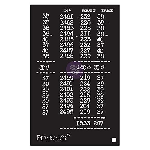 Pochoirs chiffres Prima Marketing papier multicolore 15,2x22,9cm loisirs créatifs scrapbooking