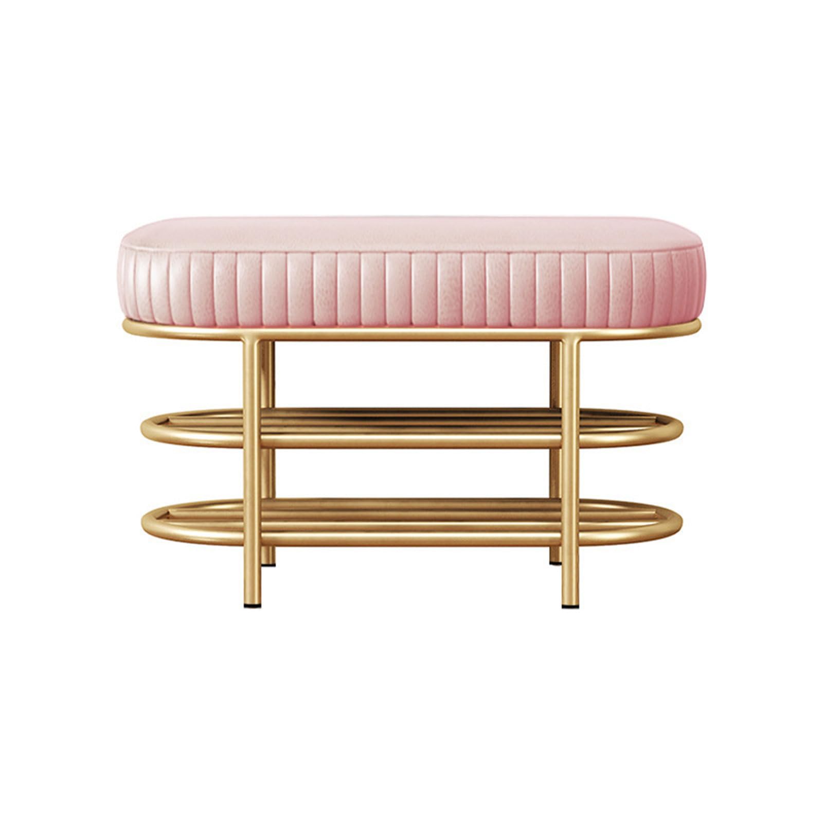 Tabouret à langer rose de 60 cm au style minimaliste pour l'entrée et la chambre