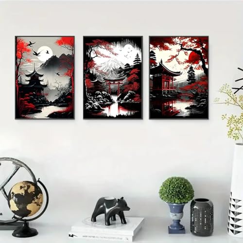 Décoration murale anime sans reflets : toile Bushido rétro 60 x 90 cm