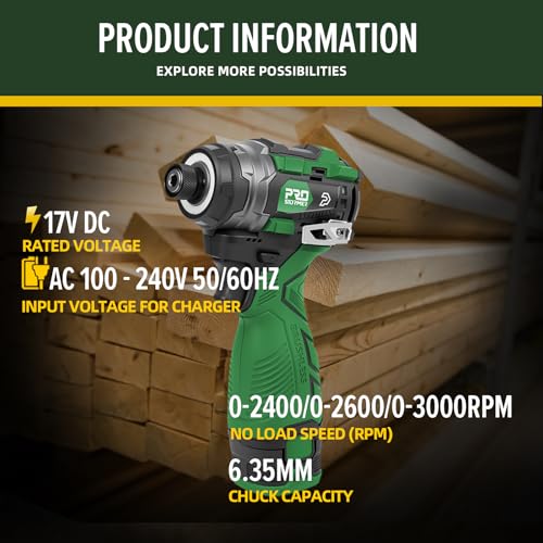 Prostormer 17V Brushless Impact Driver
