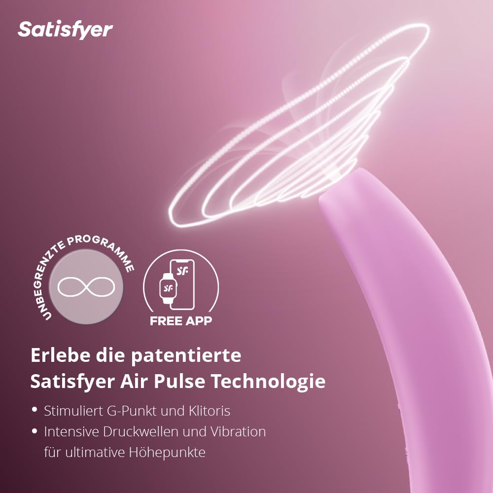 Satisfyer Curvy 3 Connect App | Wiederaufladbarer Druckwellen-Vibrator