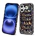 Akinmi Case for iPhone 17,Moonlight Bookcase Exquisitely Pattern Double Protective Phone Cover Cases Soft Silicone for iPhone 17