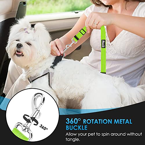 Image of SlowTon Dog Seat Belt for Car, 2 Pack Dog Car Harness Seatbelt with Bungee