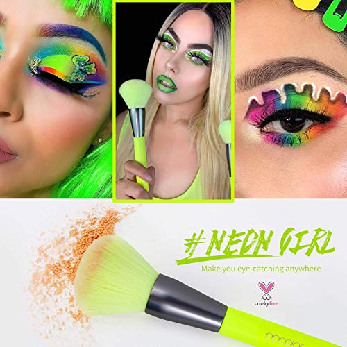 Docolor 54Colors Gemstone Eeyshadow Palette +10Piece Neon Green Makeup Brushes Set Ultra Pigmented Matte Shimmer Metallic Natural Blendable Cream Powder Long Lasting Waterproof Make Up Eye Shadow #TOP6