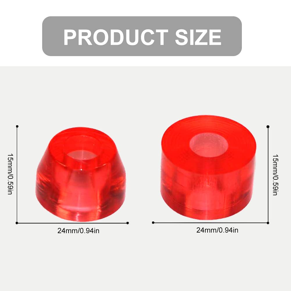 Bujes de Camiones Longboard PU 4 Piezas, Amortiguador Accesorios para Ejes