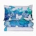 BlessLiving 3 Piece Butterflies Comforter Set Blue Girls Butterflies Watercolor Bedding Set with 3D Printed Designs Reversible Duvet Quilt Set Twin/Twin XL Size for Kids Teens Soft Machine Washable