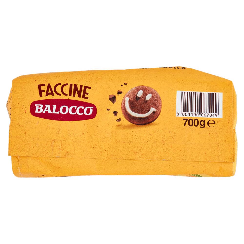 Balocco Faccine Biscotti Kekse mit Schokolade und Haselnüssen biscuits cookies 100% Italienische Kekse 12 x 700g + Beni Culinari Kostenloser Schlüsselanhänger