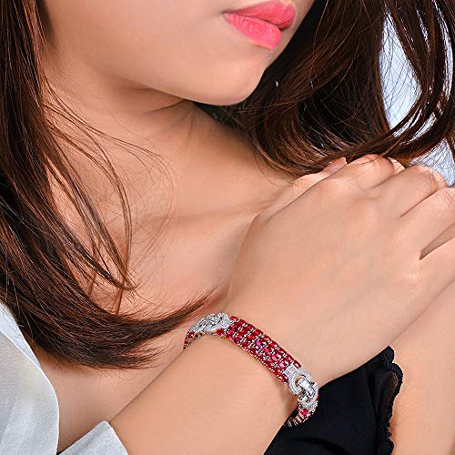 Lanmi 14K/18K White Yellow Gold Natural Ruby Bracelet Tanzanite Bracelet Sapphire Link Bracelet Women Ladies #TOP4