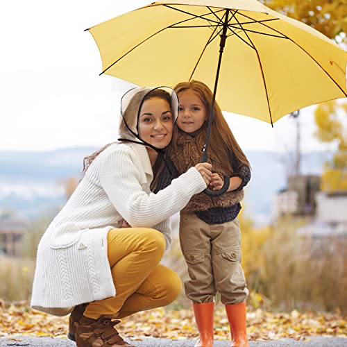 Lusofie 6 Stück Regenhaube mit Sonnenschirm Transparent Wasserdicht Regenschal Regenhaube Kopf Schützt Die Frisur Kunststoff Regenhut Damen Wasserdicht Regenmantel Regenkapuze
