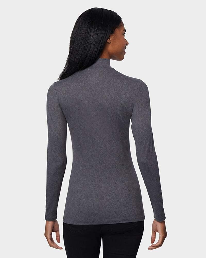 32 Degrees Heat Womens Ultra Soft Thermal Lightweight Baselayer Mock Neck Long Sleeve Top