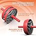 BIO Core Ab Roller Wheel with 2 Configurable Wheels and Non-Slip Handles – Ab Wheel Trainer with Kneeling Mat for Strong Core (Red/Grey)