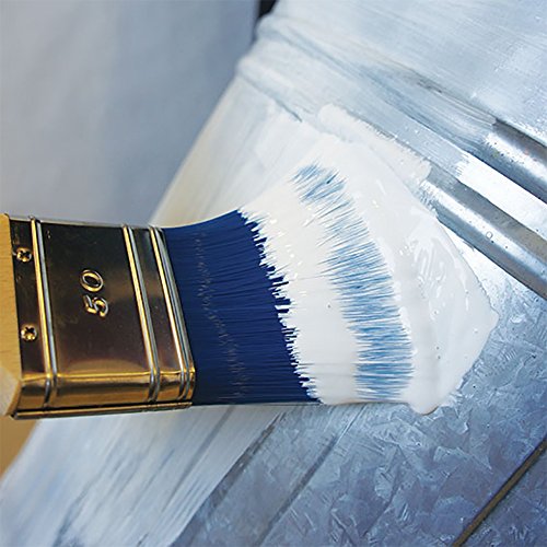 FLEUR DESIGNER'S PAINT | Pennellessa Setole Blu Sintetiche di Alta Qualità, Misura 5 cm, Alta Precisione e non lascia segni. Ottima Stesura e Facile Pulizia con Ghiera in Acciaio Inox. Made in Italy.