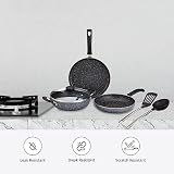 Amazon Solimo 6-Piece Granite Cookware Set — view 4