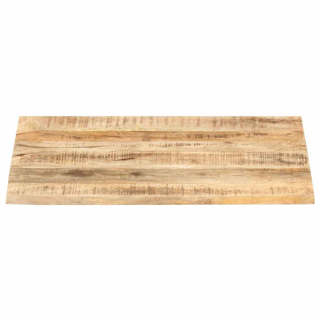 Tischplatte Massivholz Mango 80 x 60 cm, 25-27 mm, poliert und lasiert, holzplatte für Schreibtisch, arbeitsplatte, esstisch, tischplatte zubehör für DIY Bauen renovieren