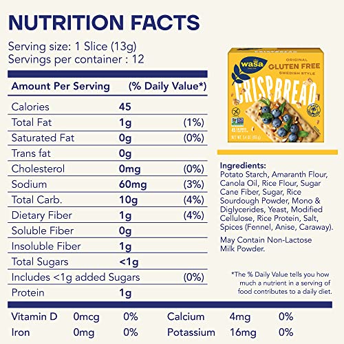 Wasa Gluten Free Original Crispbread, 5.4 Ounce (Pack Of 10) #TOP3