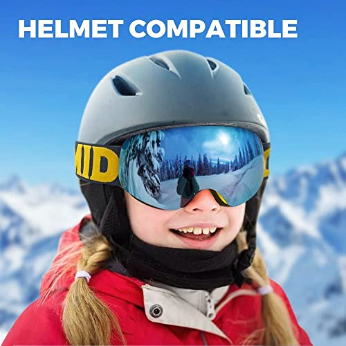 Omid Kids Ski Goggles, Anti-Fog Uv Protection Snowboard Snow Goggles Boys Girls #TOP5